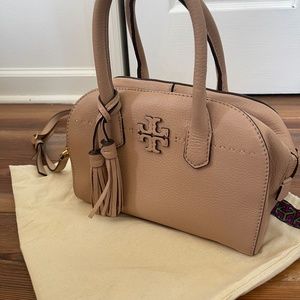 Devon Sand Mcgraw Leather Small Satchel